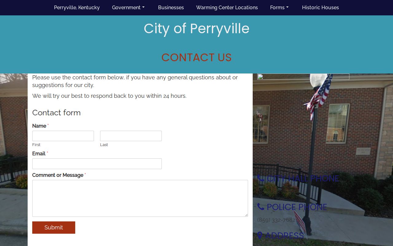 Perryville police arrest records request page for Boyle County bookings
